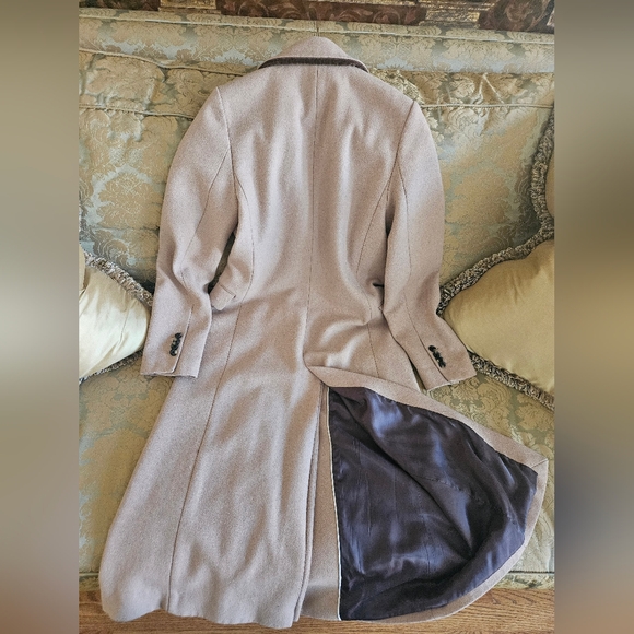 Mango Beige Double-Breasted 51% Wool Coat - Picture 3 of 16